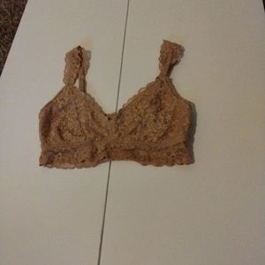 Tan, Lace, Small Bralette